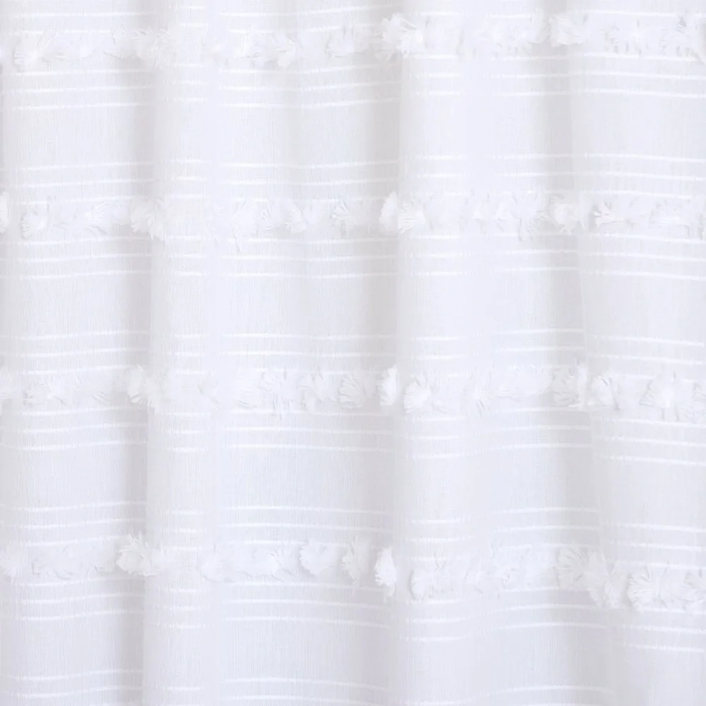 West Elm Organic Stripe Stitch Candlewick Shower Curtain